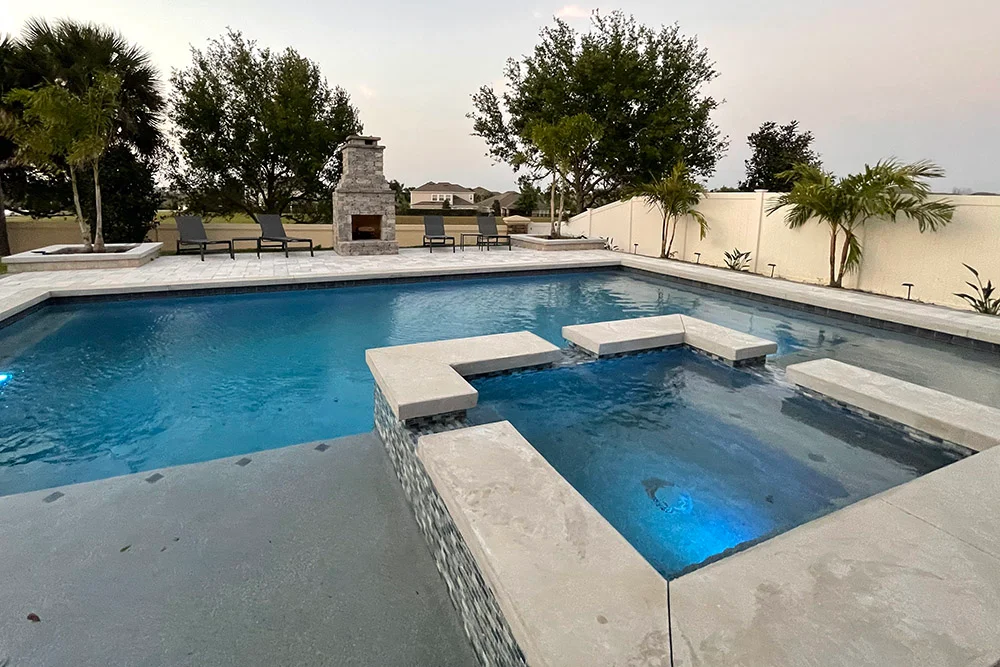 Kura Design Pools backyard pool build